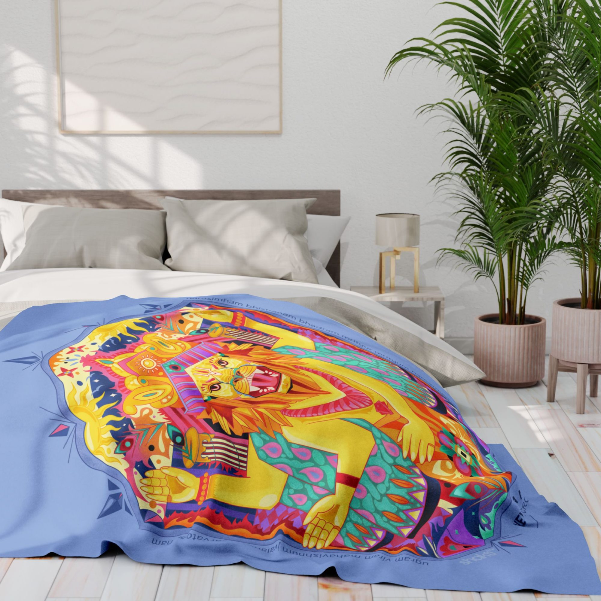 Divine Protection Blanket with Kevala Narasimha Design
