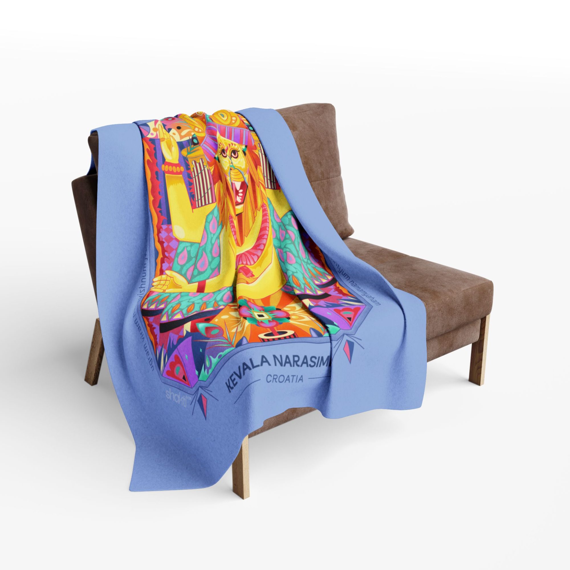 Divine Protection Blanket with Kevala Narasimha Design