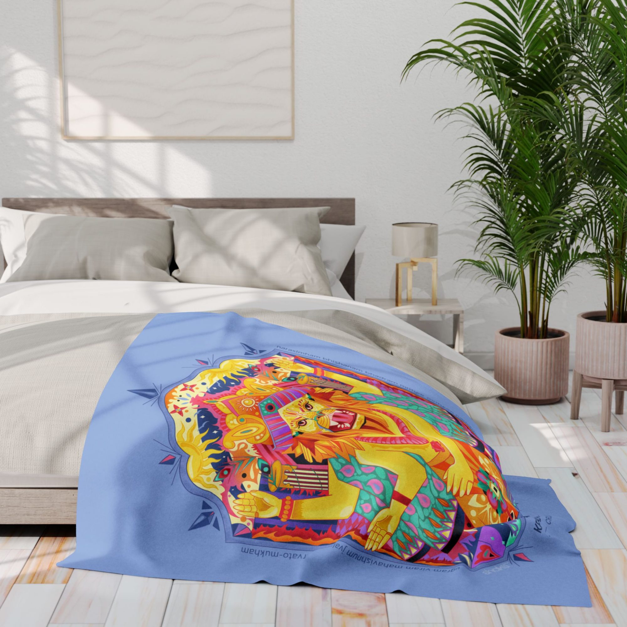 Divine Protection Blanket with Kevala Narasimha Design